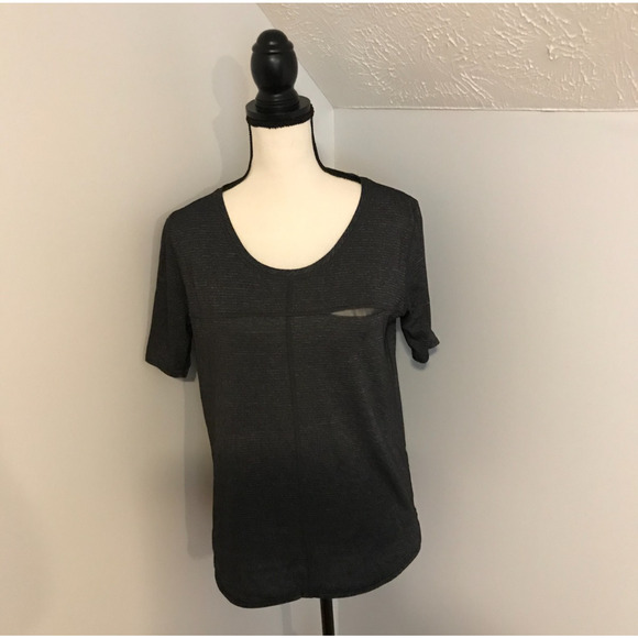 Lululemon Run Away Tee Heathered Black - 10 - Size is Missing - Picture 1 of 6